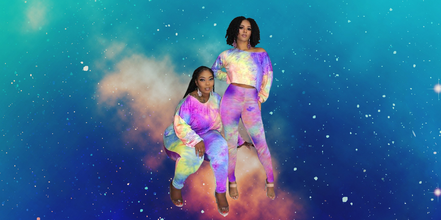 Two Piece Tie Dye Legging Outfit