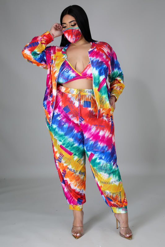 Rainbow 3 piece Jogging Suit (Mask not included)