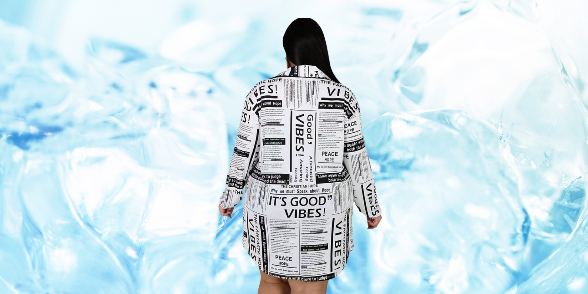 newspaper print midi dress For Her NYC Newspaper print Dress Long Sleeve Midi, Sz L